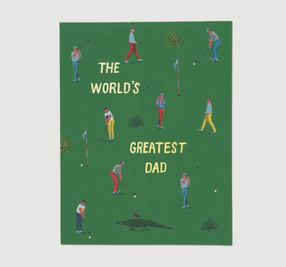 GOLF DAD WORLD'S GREATEST DAD GREETING CARD (RED CAP CARDS)