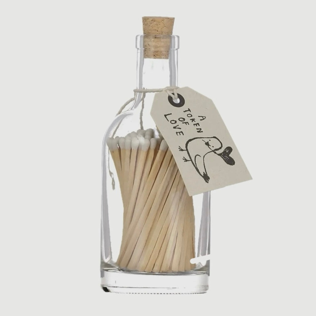 TOKEN OF LOVE GLASS BOTTLE MATCHES BY ARCHIVIST GALLERY