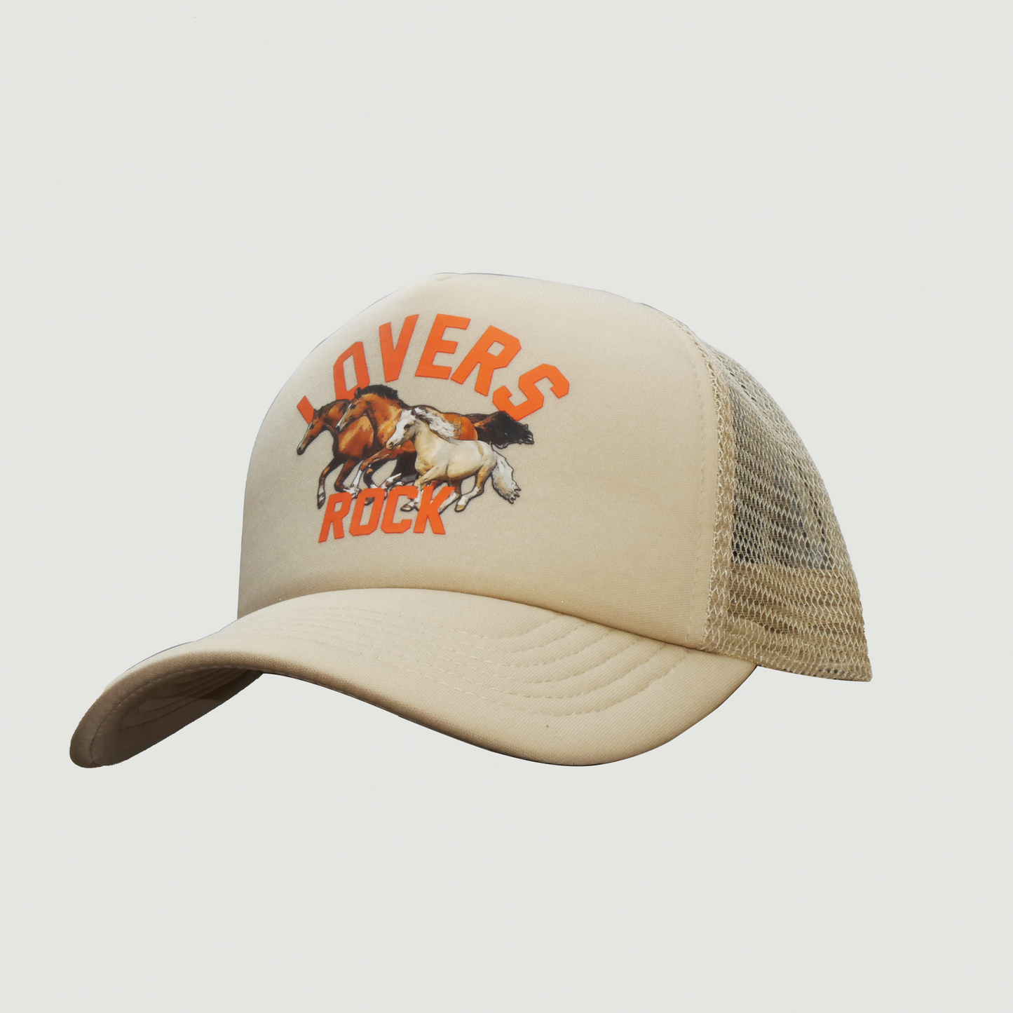 ONLY THE LONELY LOVERS ROCK WILD HORSES FOAM TRUCKER (BIEGE)