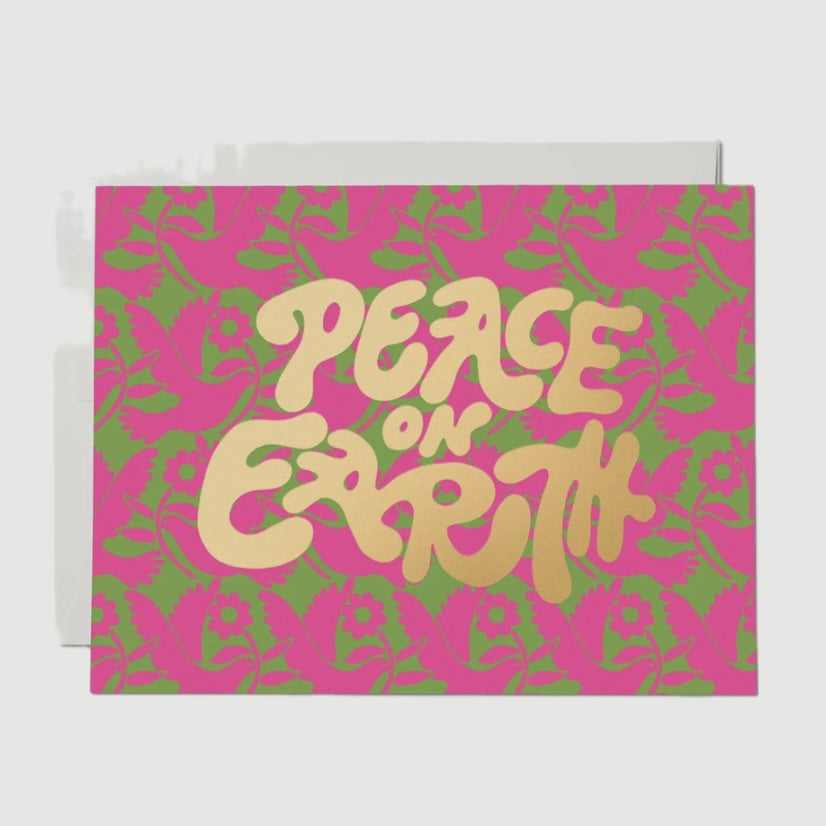 PEACE ON EARTH GREETING CARD (RED CAP CARDS)