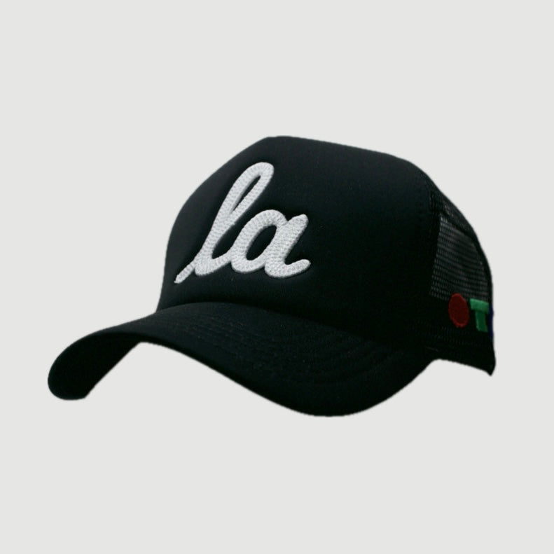ONLY THE LONELY SCRIPT LA CHAINSTITCH FOAM TRUCKER (BLACK/WHITE)