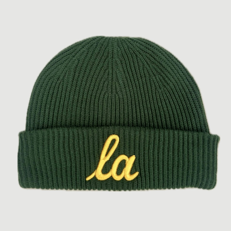 SCRIPT LA BEANIE ONLY THE LONELY (FOREST GREEN GOLD)