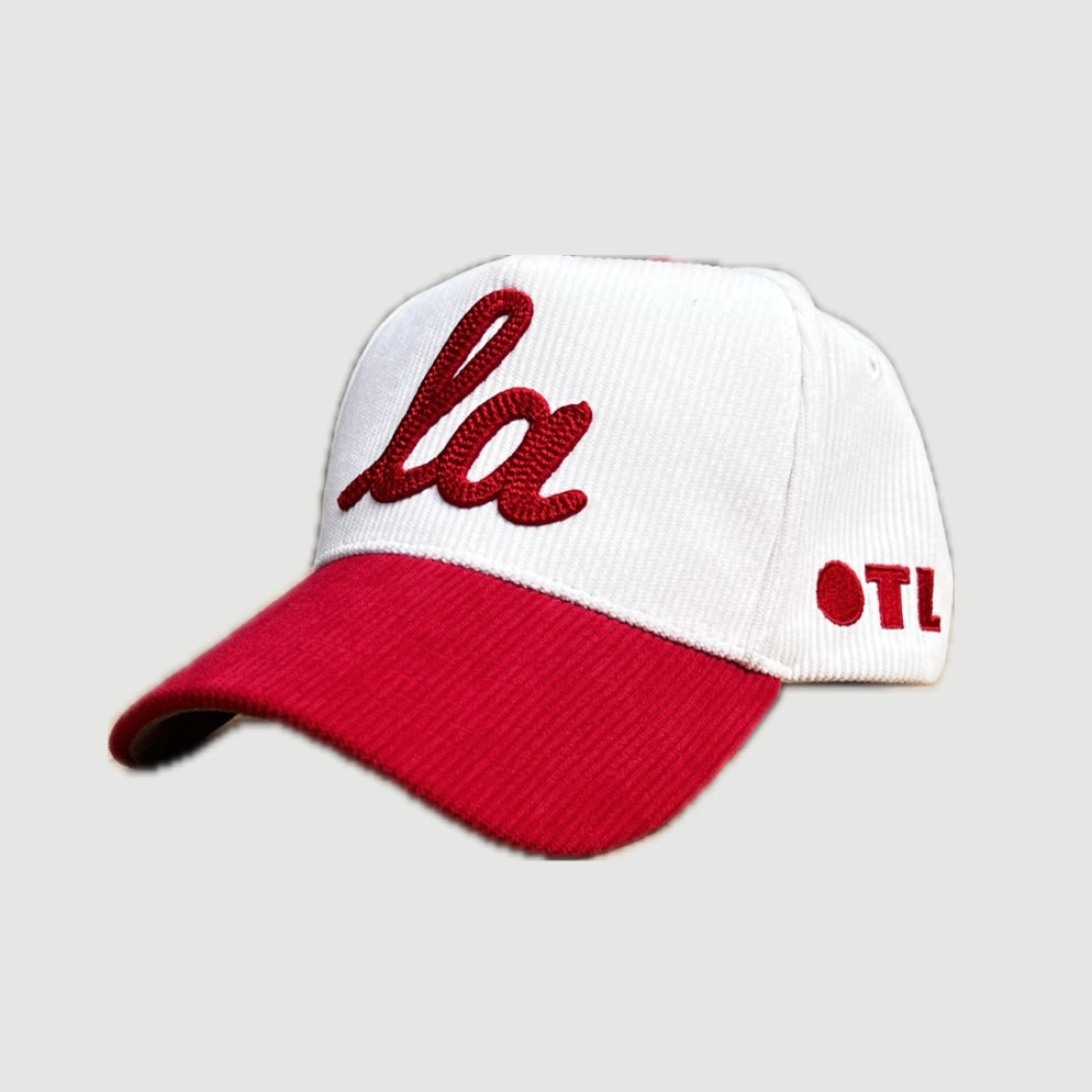 CORDUROY ONLY THE LONELY SCRIPT LA PRO HAT (RED/WHITE/RED)