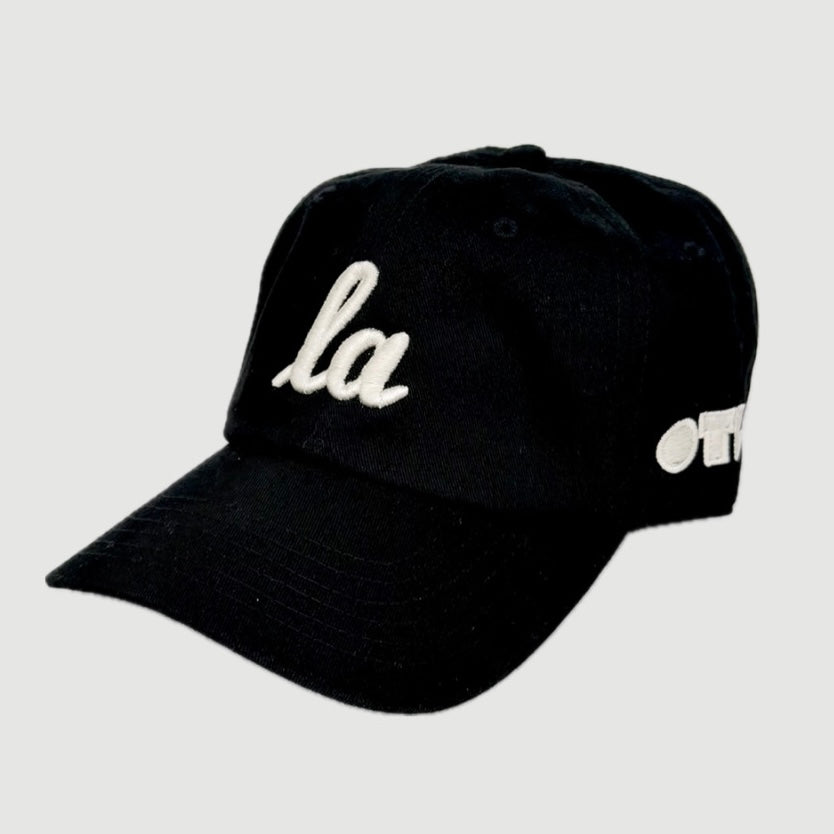 ONLY THE LONELY SCRIPT LA DAD CAP (BLACK IVORY)