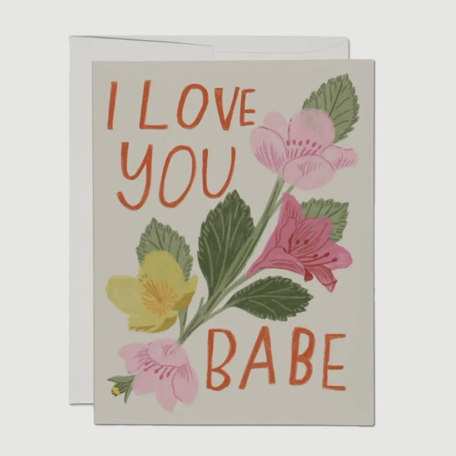 I LOVE YOU BABE GREETING CARD (RED CAP CARDS)