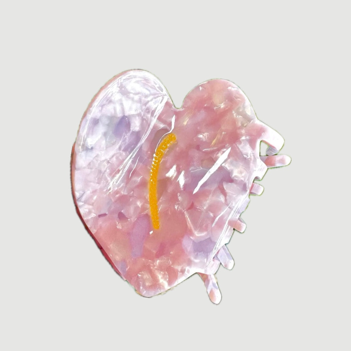 ONLY THE LONELY ACETATE PINK LACELEAF FLOWER HAIR CLIP