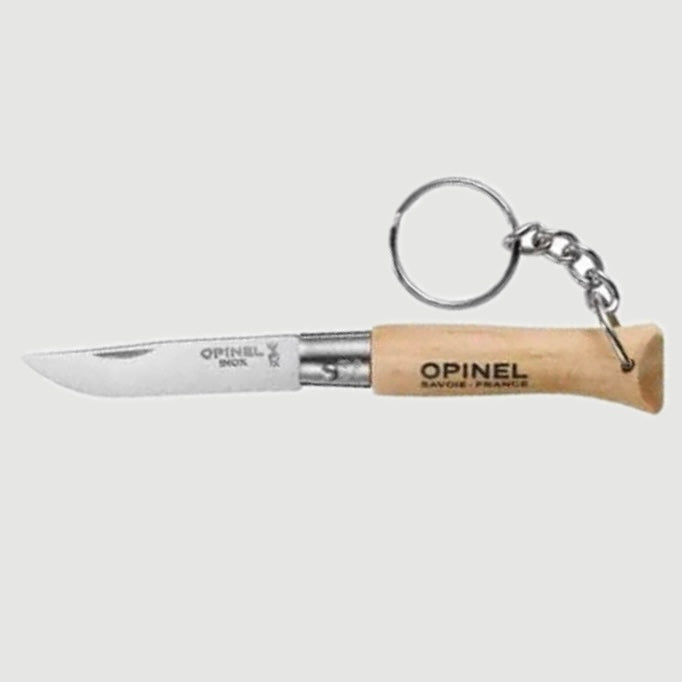 OPINEL No.04 STAINLESS STEEL KEY CHAIN KNIFE (WOOD)