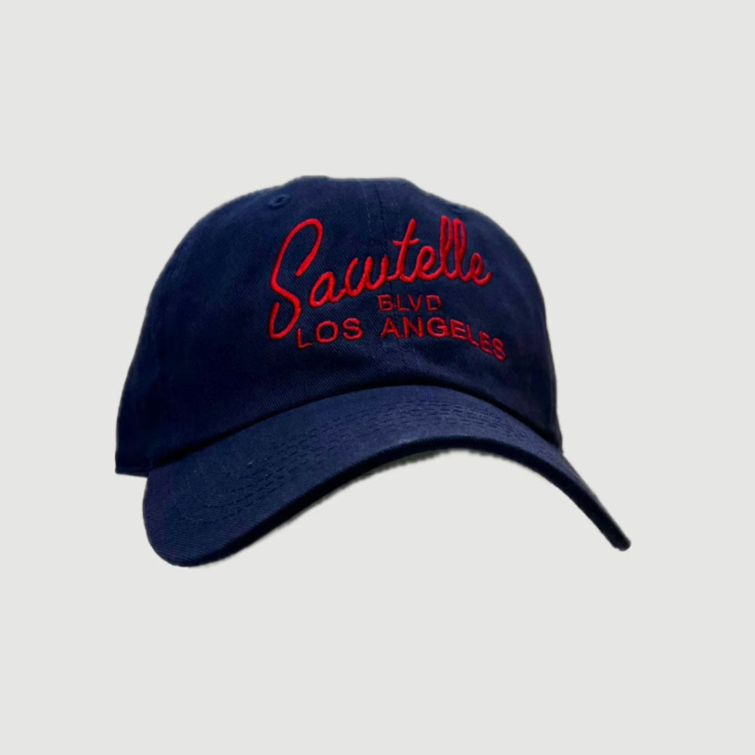 ONLY THE LONELY SAWTELLE DAD'S CAP (NAVY/RED)