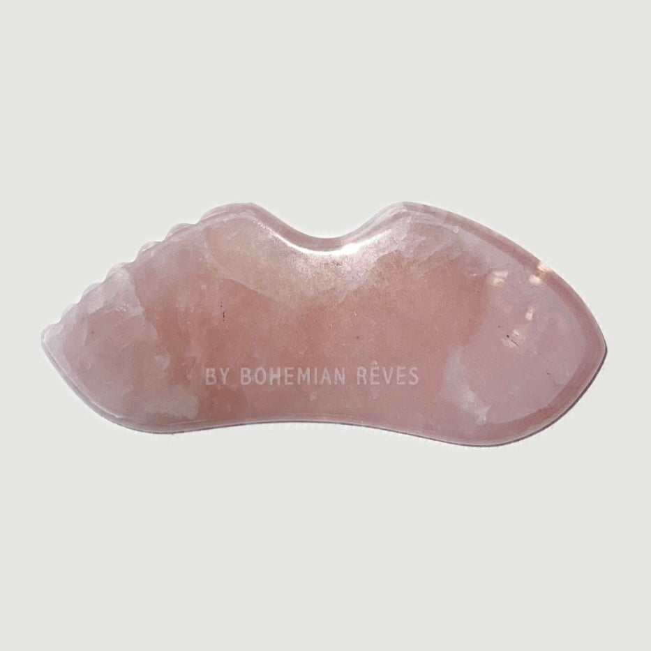 BOHEMIAN RêVES GUA SHA FACE STONE JADE + SUSTAINABLE COTTON STORAGE BAG