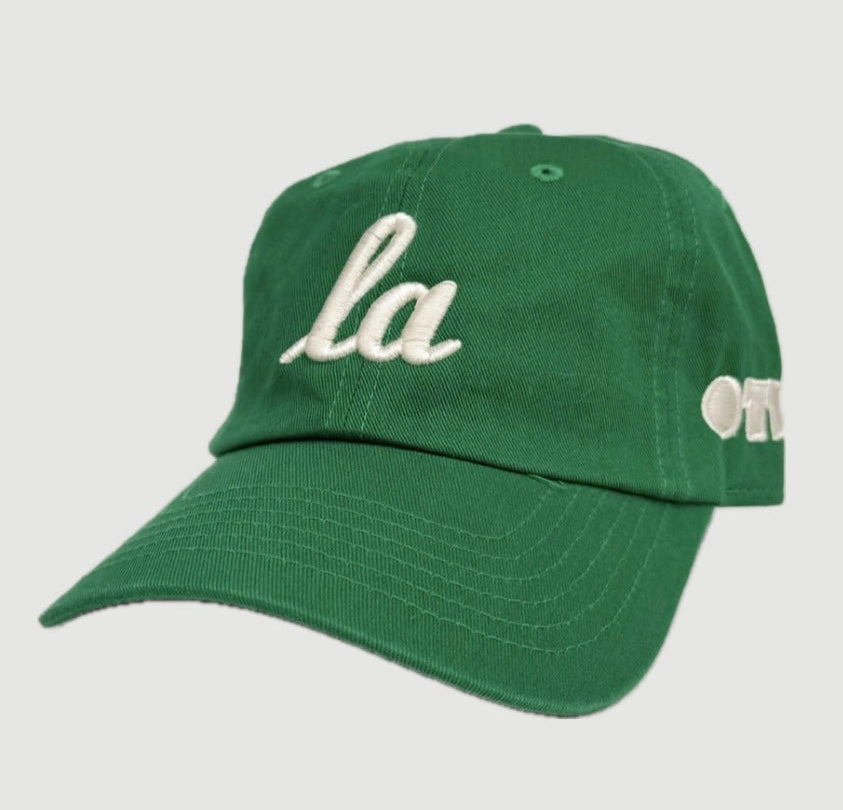 ONLY THE LONELY SCRIPT LA DAD CAP(GREEN IVORY)