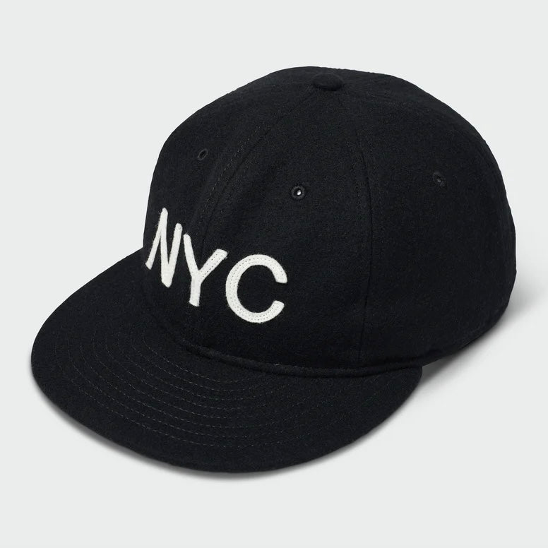 SANDLOT VINTAGE WOOL FLATBILL NEW YORK CITY HAT NYC (BLACK/WHITE)