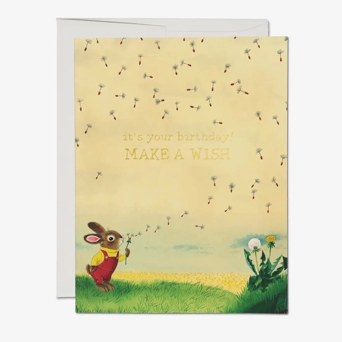 MAKE A WISH BUNNY CARD RICHARD SCARRY GREETING CARD (RED CAP CARDS)