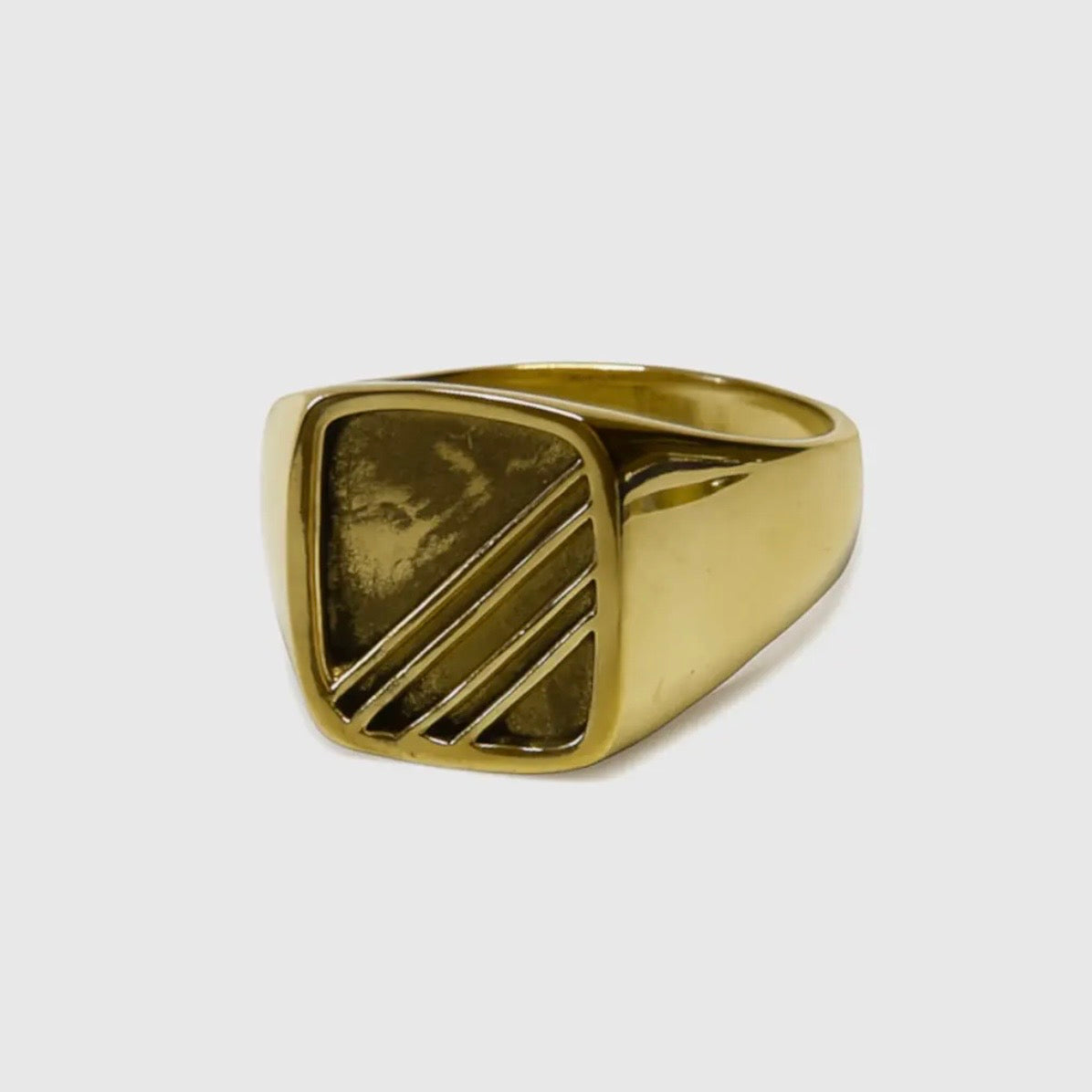 SQUARE RING CURATED BASICS BRASS RING JEWELRY