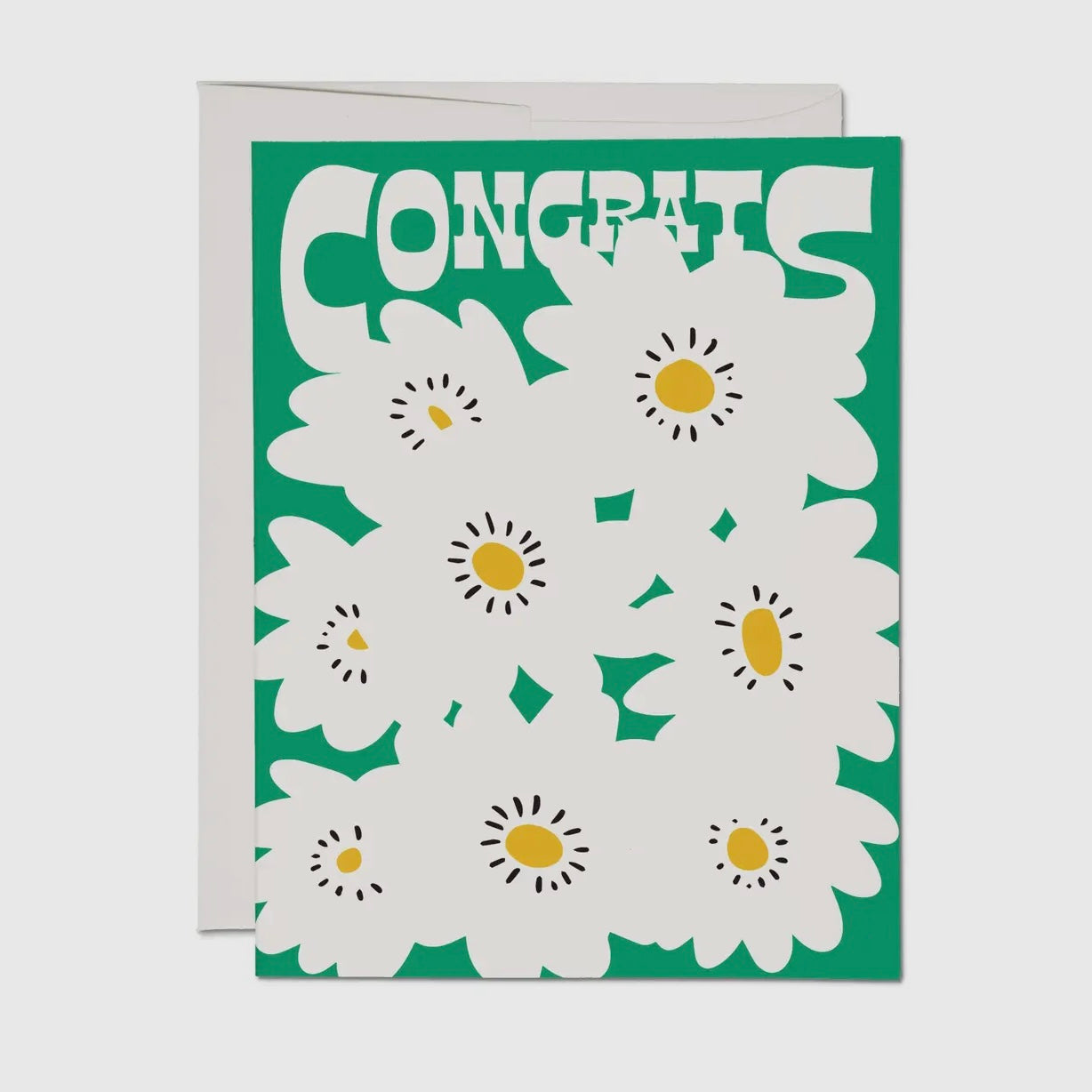 CONGRATS DAISY GREETING CARD (RED CAP CARDS)
