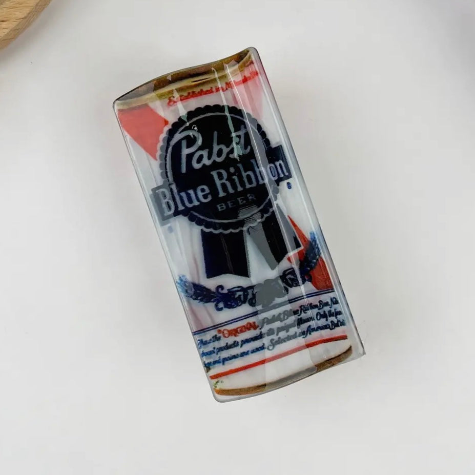 ONLY THE LONELY ACETATE PABST BEER CAN HAIR CLIP