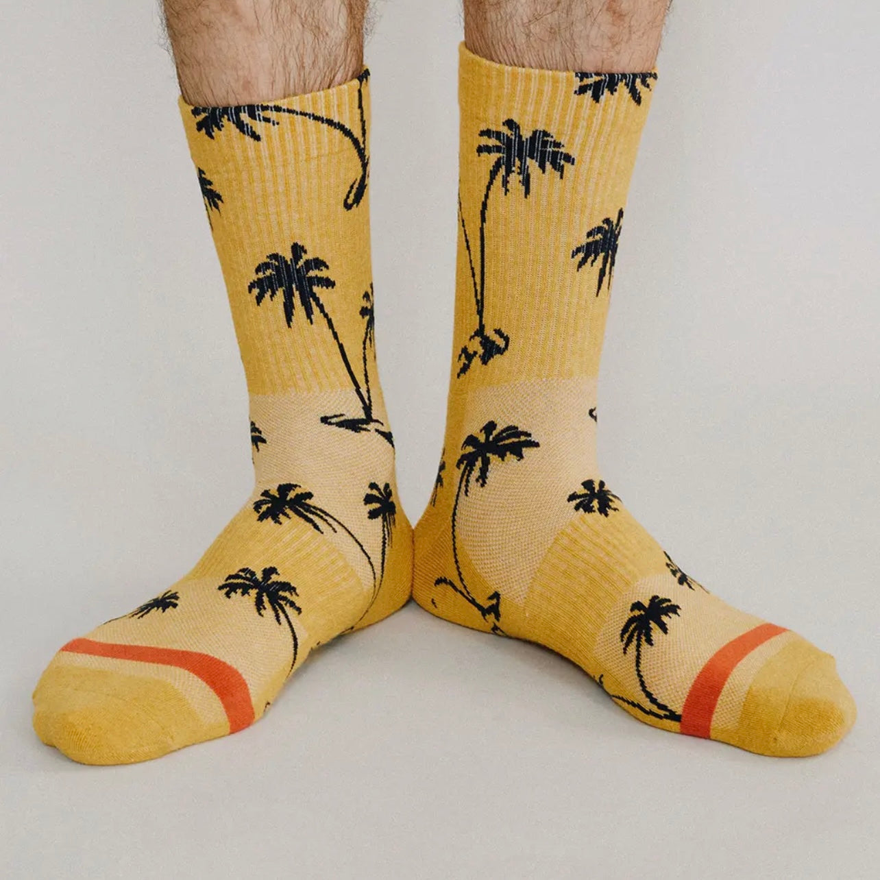 TAILORED UNION TOMY CREW SOCK PALM TREE (GOLD)