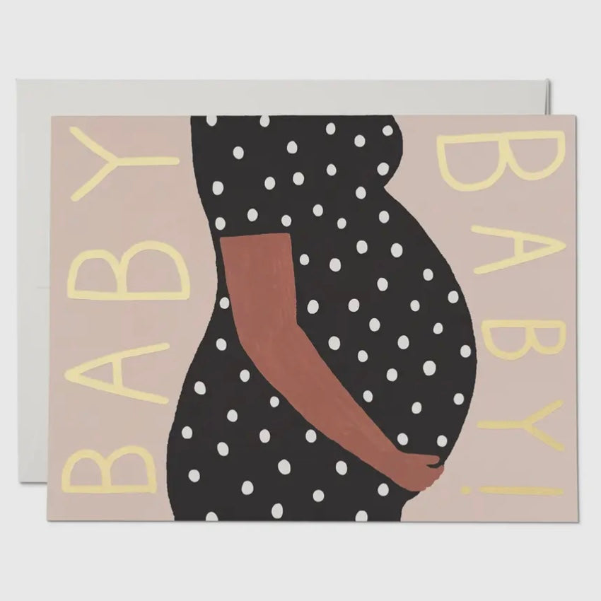 BABY BUMP GREETING CARD (RED CAP CARDS)