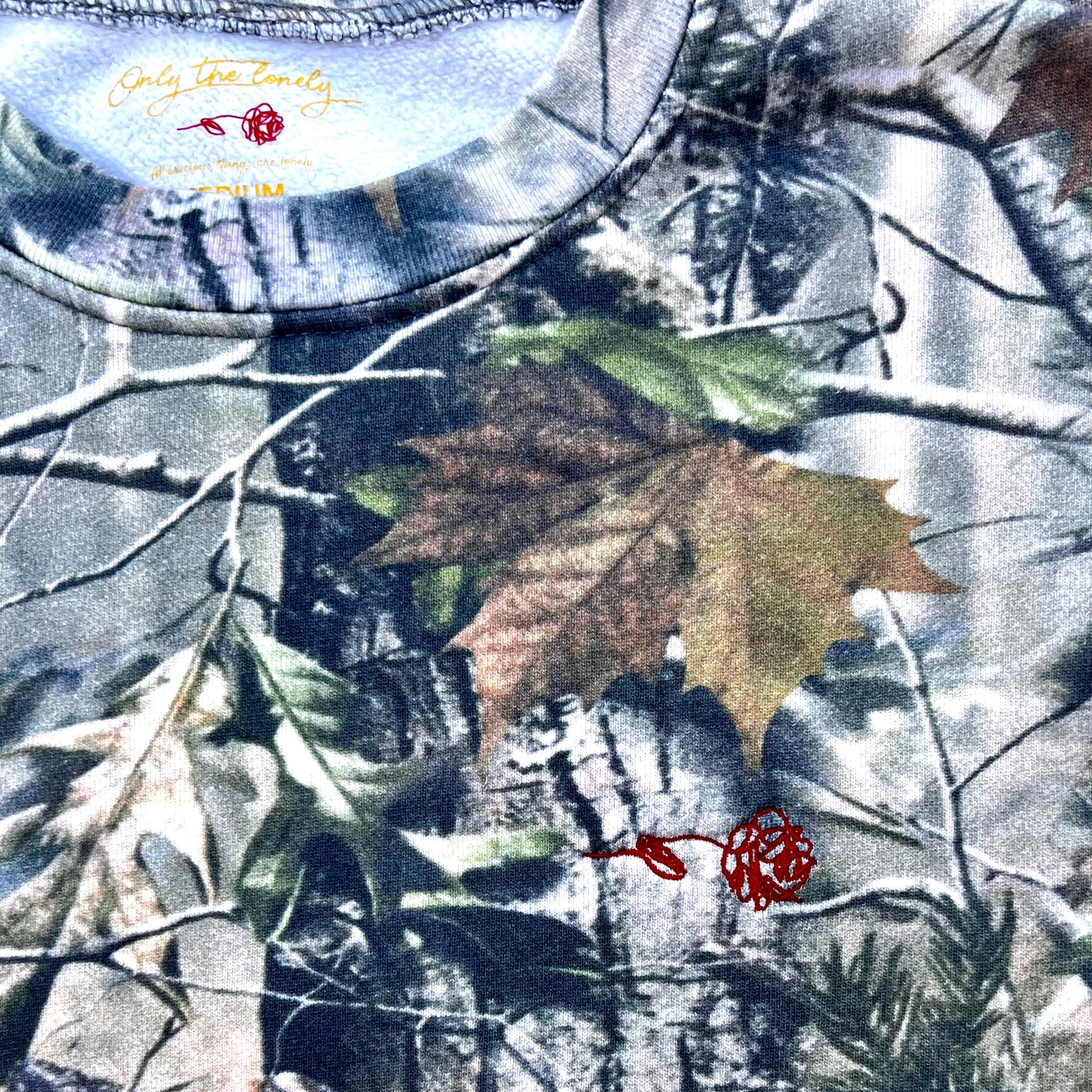 REAL TREE CAMO CREWNECK SWEATSHIRT ONLY THE LONELY