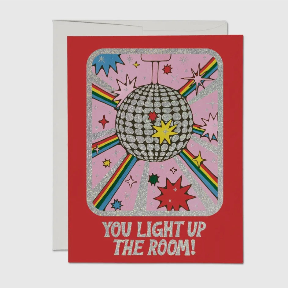 YOU LIGHT UP THE ROOM GREETING CARD (RED CAP CARDS)