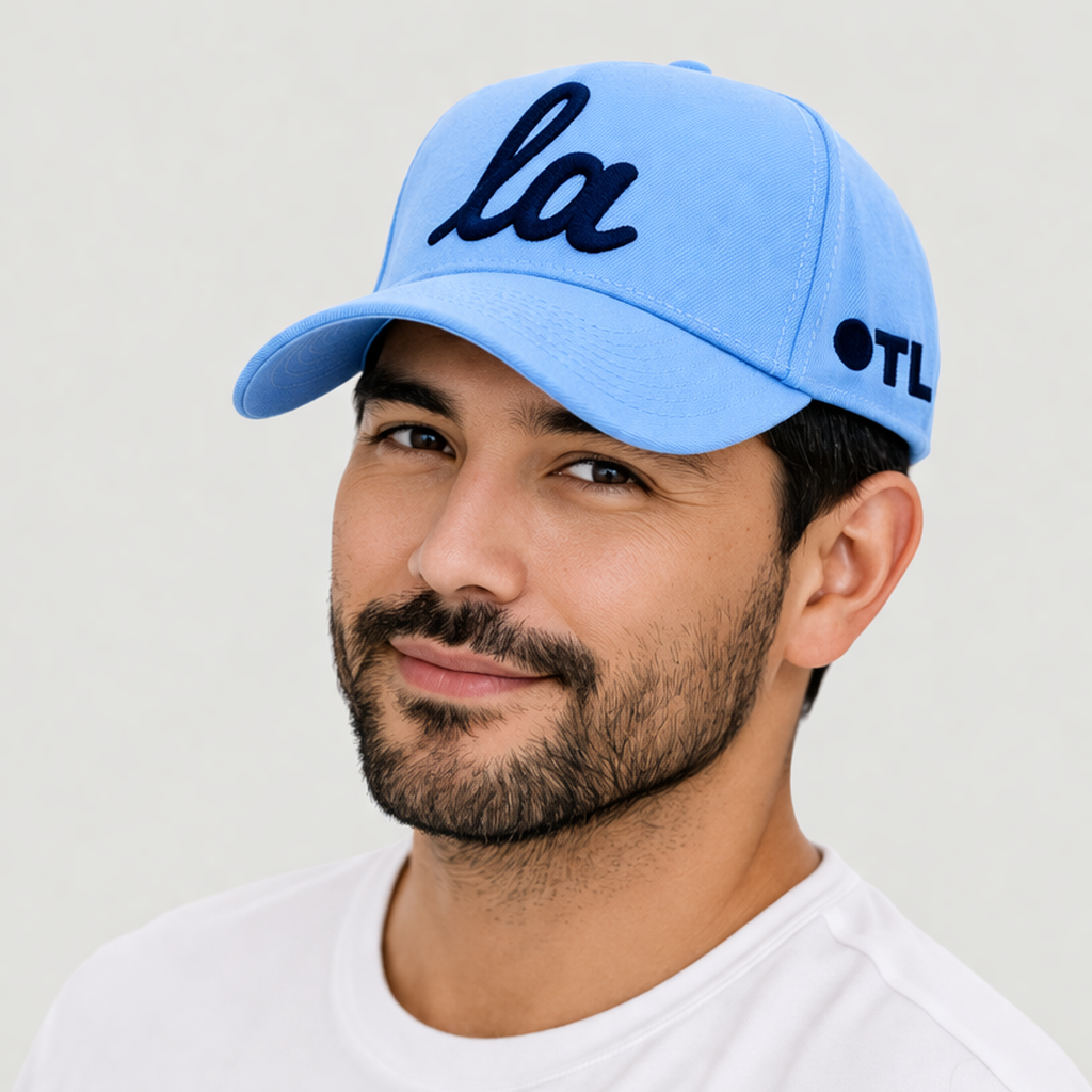 ONLY THE LONELY SCRIPT LA PRO HAT (SKY BLUE/NAVY)