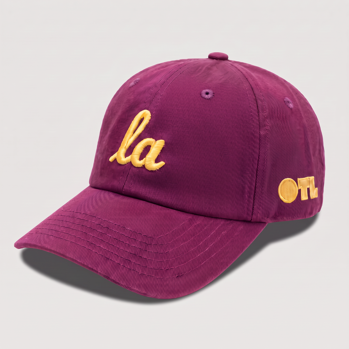 ONLY THE LONELY SCRIPT LA DADS CAP (BURGUNDY)