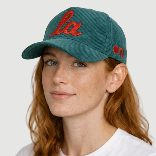CORDUROY ONLY THE LONELY SCRIPT LA PRO HAT (GREEN/ORANGE)