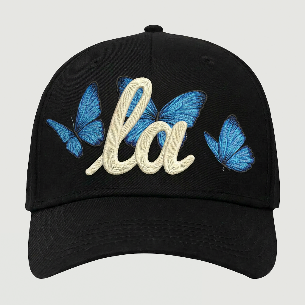 SCRIPT LA PRO HAT SPRING BUTTERFLY (BLACK/ IVORY)