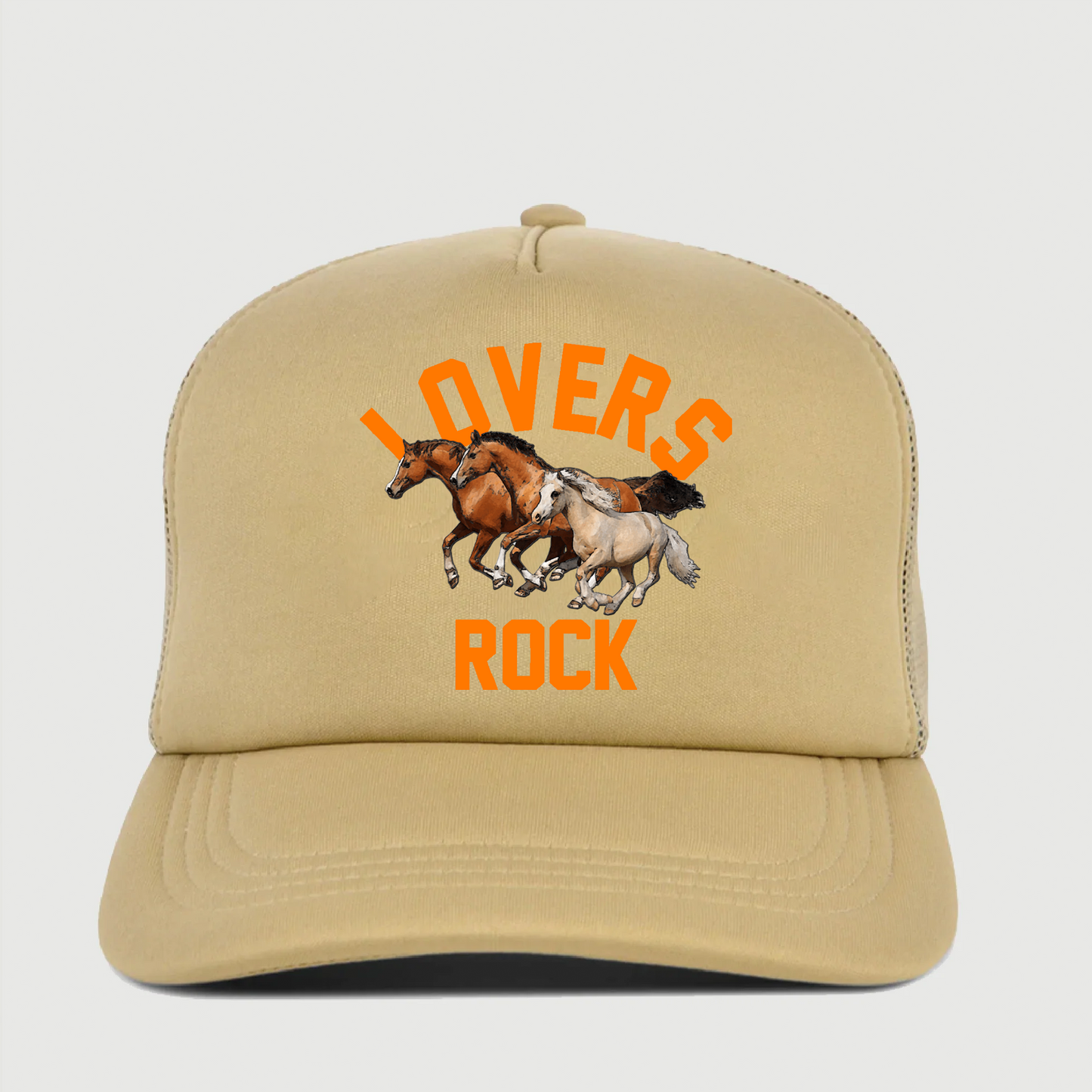 ONLY THE LONELY WILD HORSES FOAM TRUCKER (BIEGE)