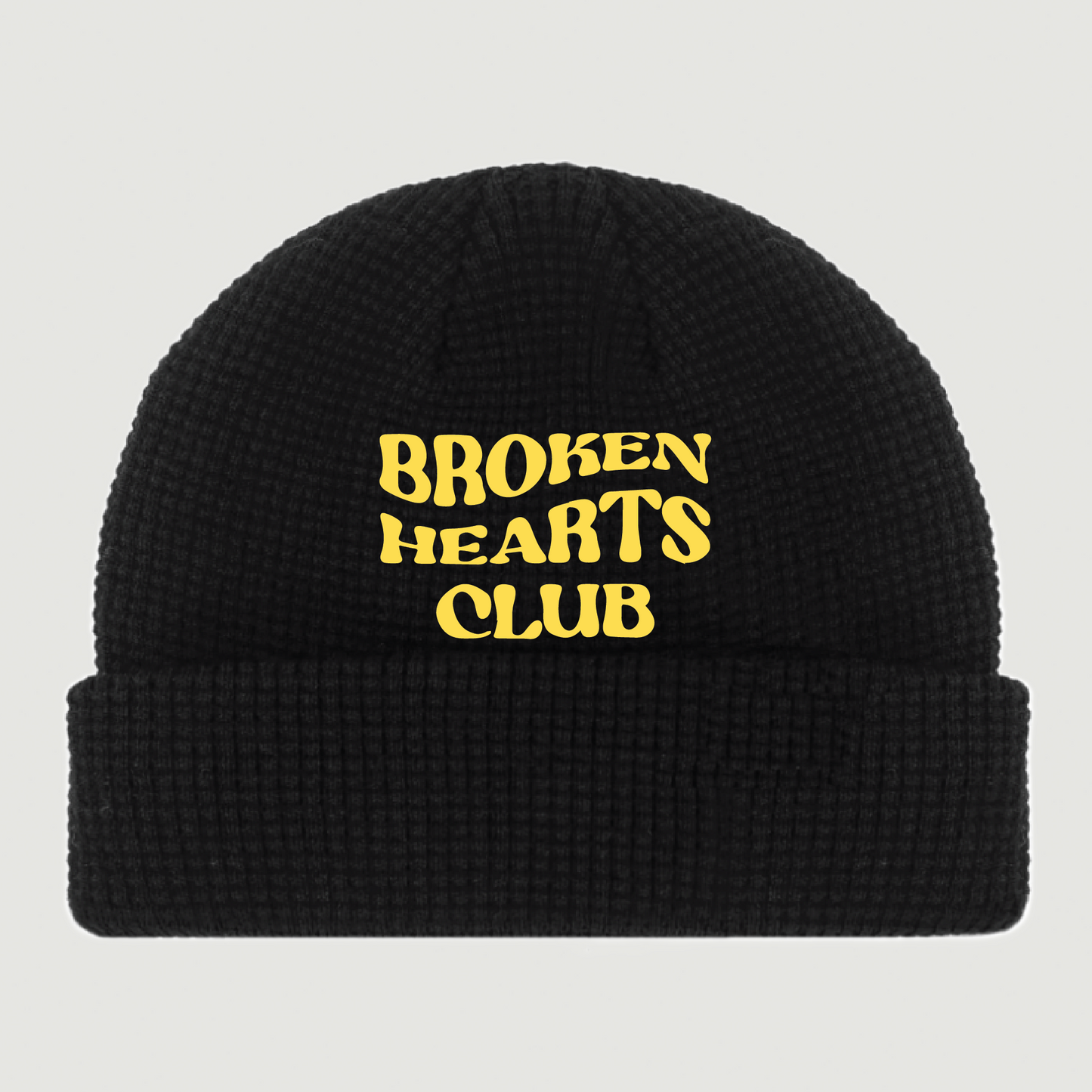 ONLY THE LONELY WAFFLE BEANIE (BLACK)