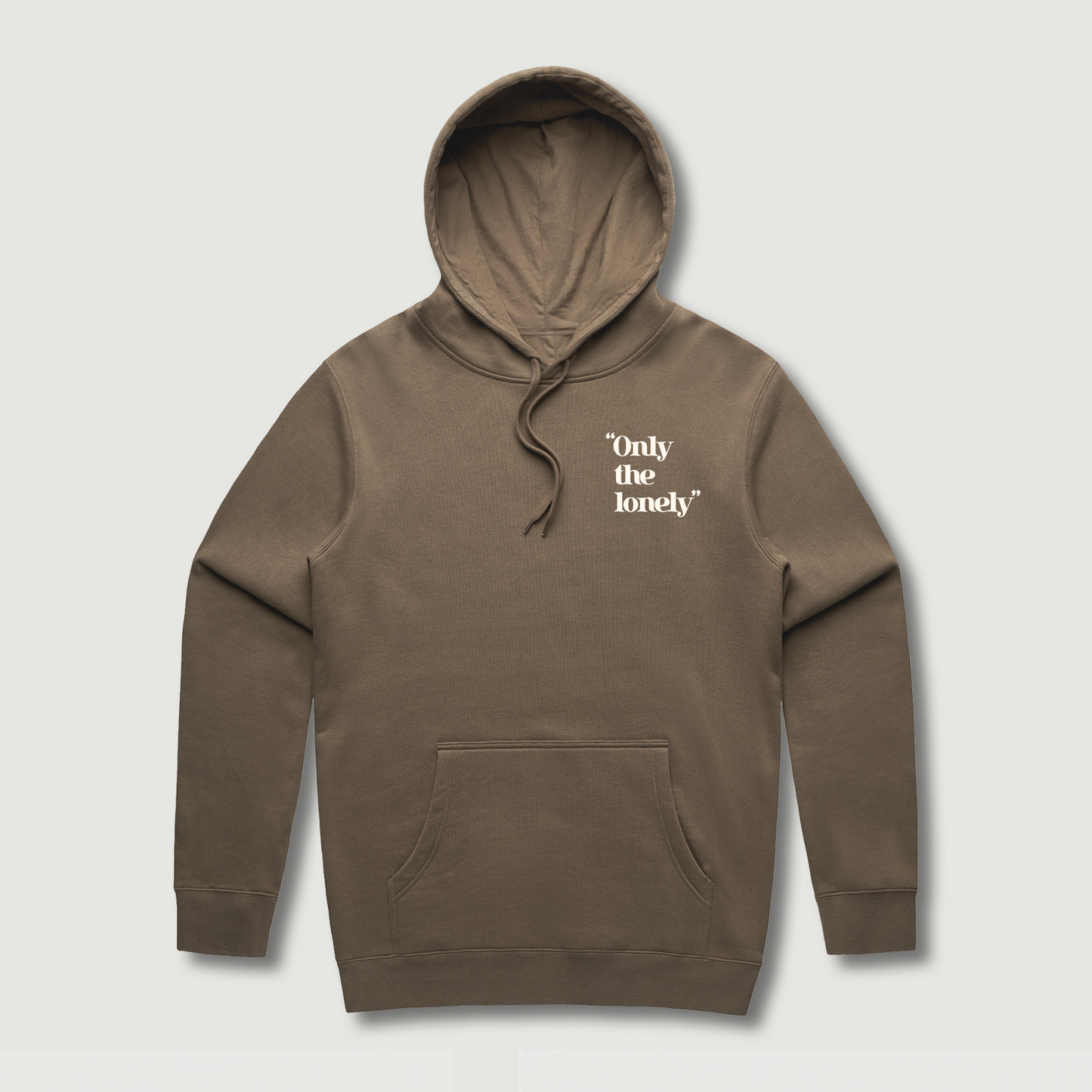 ONLY THE LONELY LOGO HOODIE (WALNUT/CREAM)