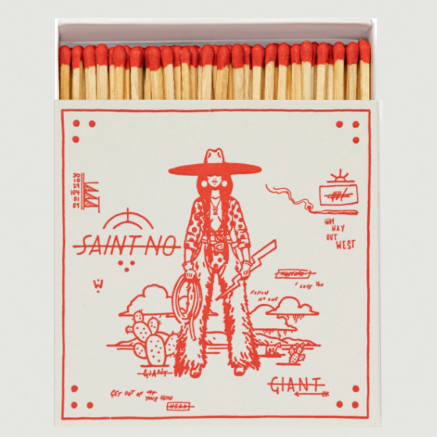 SAINT NO LIGHTENING BOLT MATCHBOOK BY ARCHIVIST GALLERY