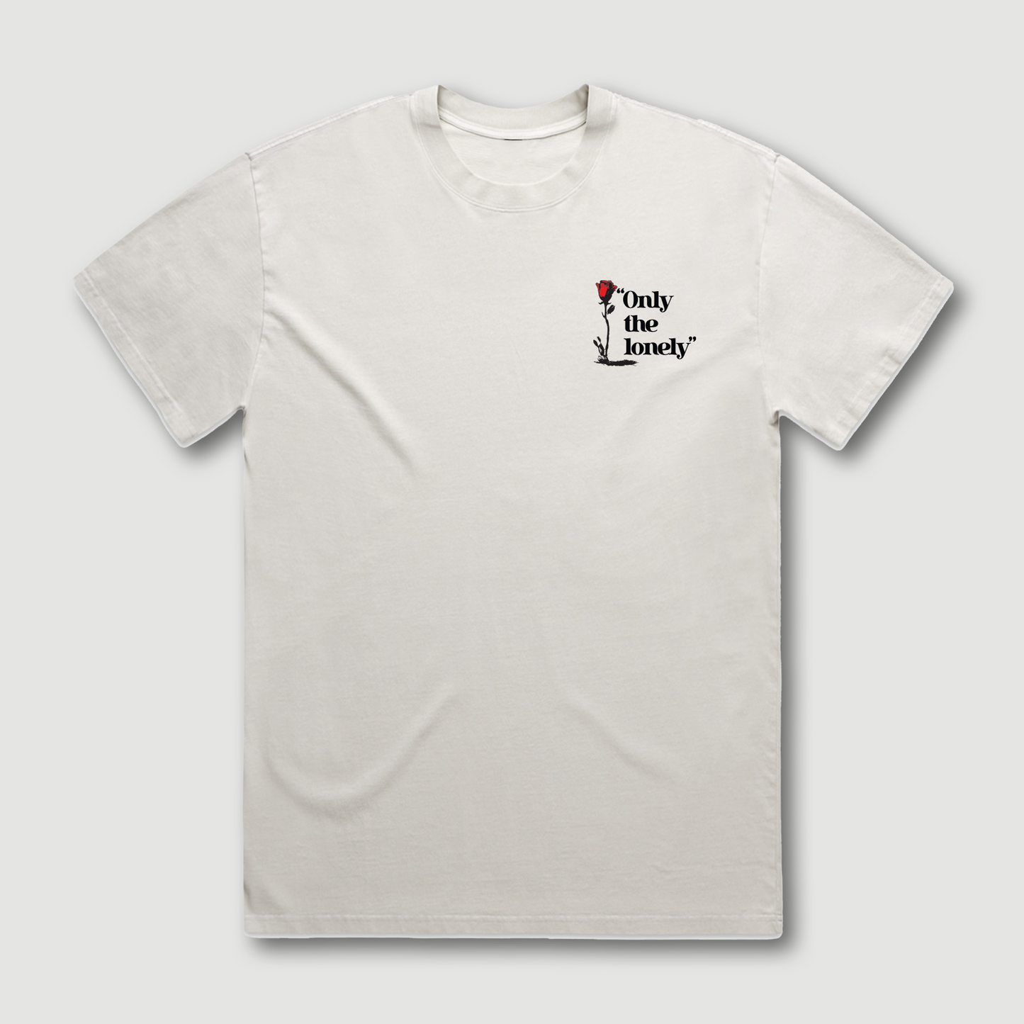 ONLY THE LONELY DESERT ROSE SHORT SLEEVE T-SHIRT (FADED BONE)