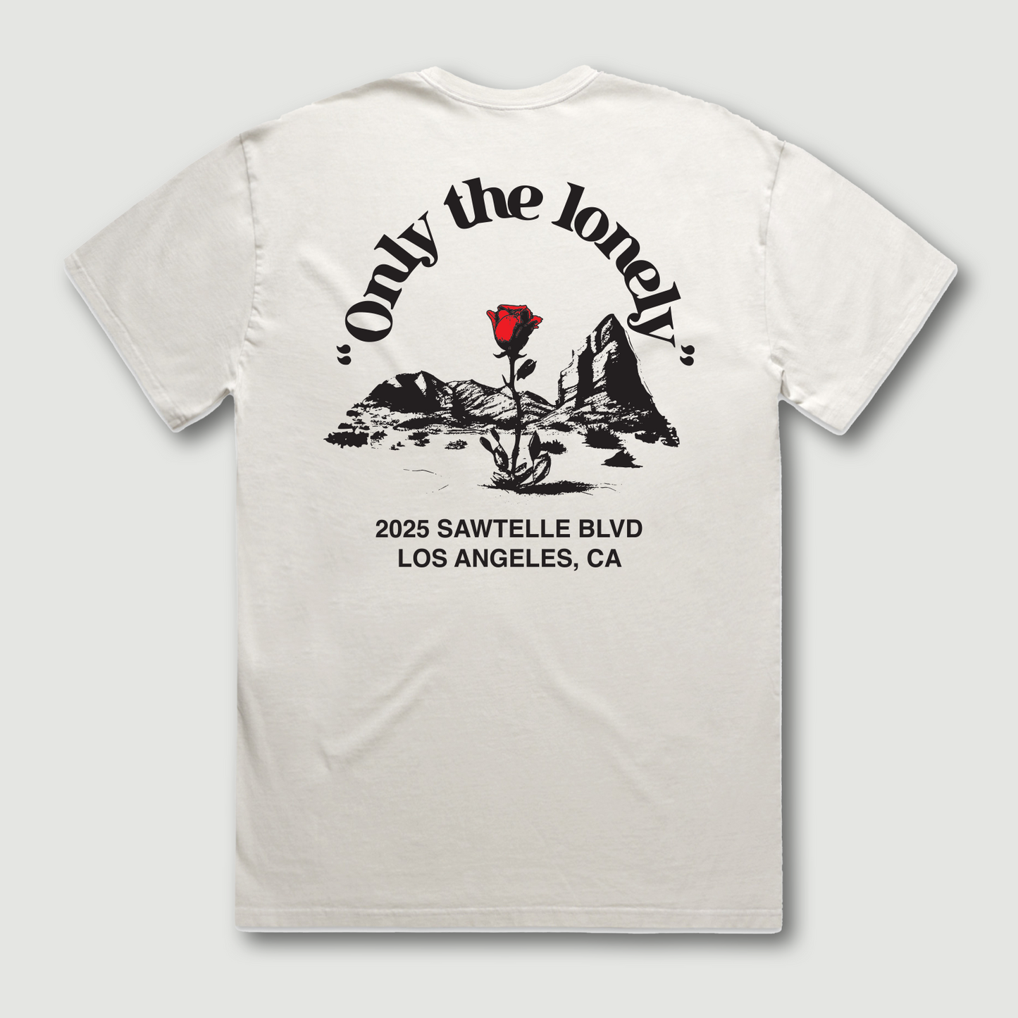 ONLY THE LONELY DESERT ROSE SHORT SLEEVE T-SHIRT (FADED BONE)