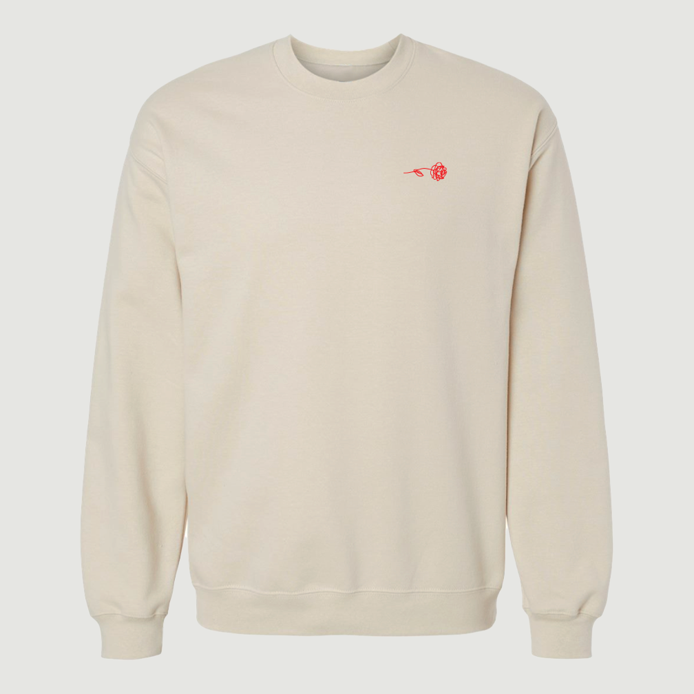 ONLY THE LONELY ROSE CREWNECK (BONE)