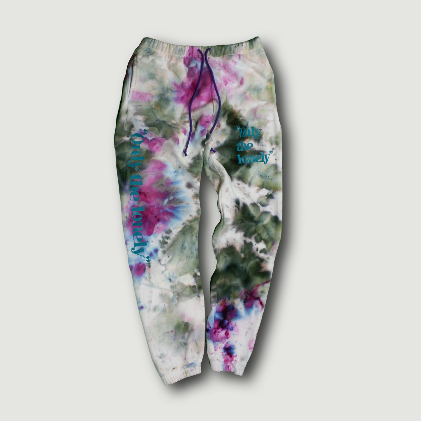 ICE DYE SWEATPANTS PURPLE ARMY