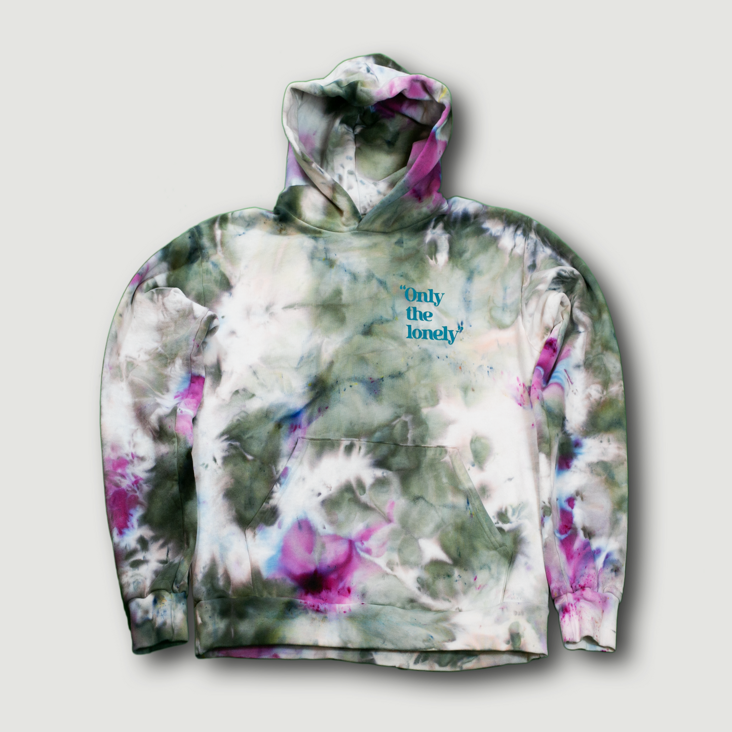 ICE DYE HOODIE PURPLE ARMY