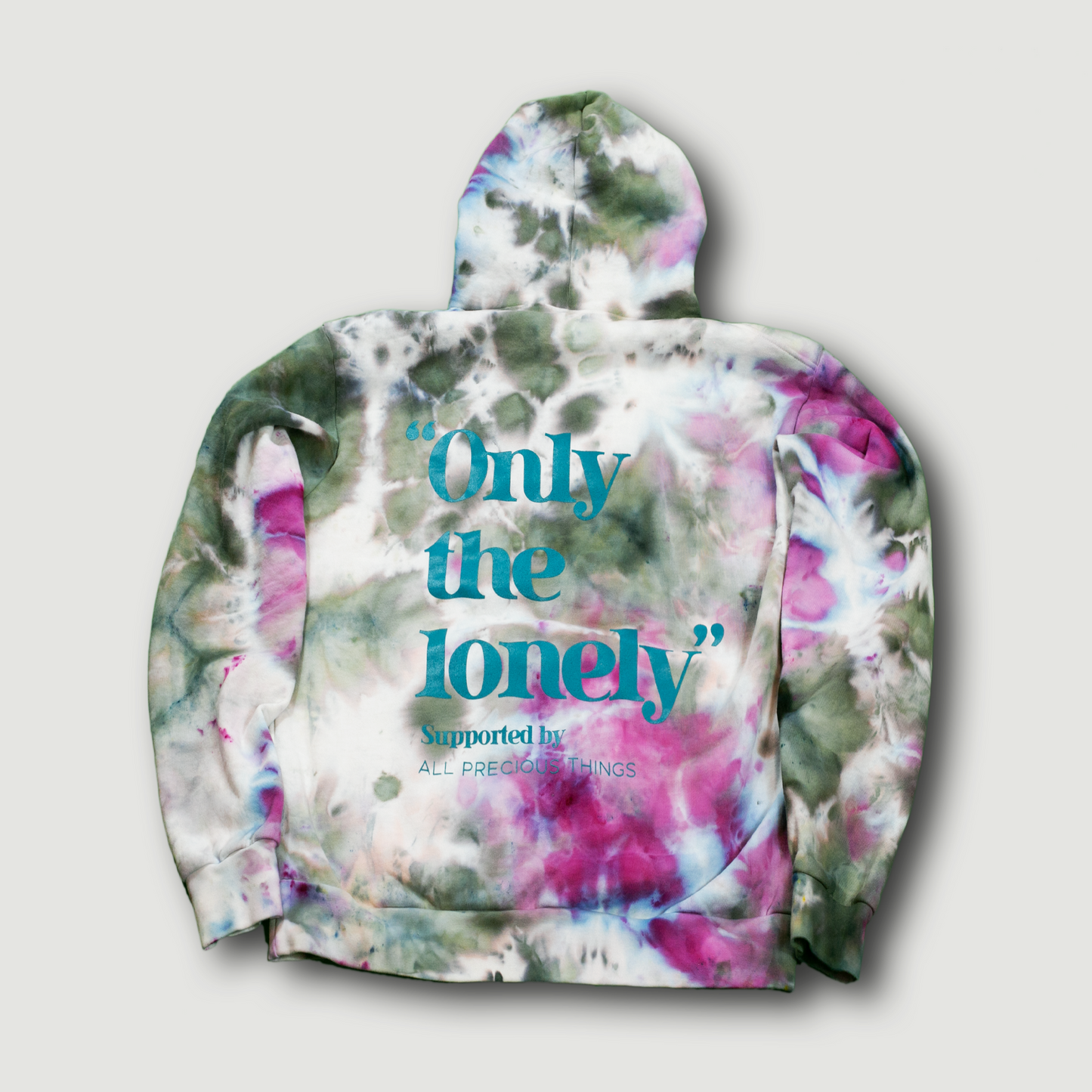 ICE DYE HOODIE PURPLE ARMY