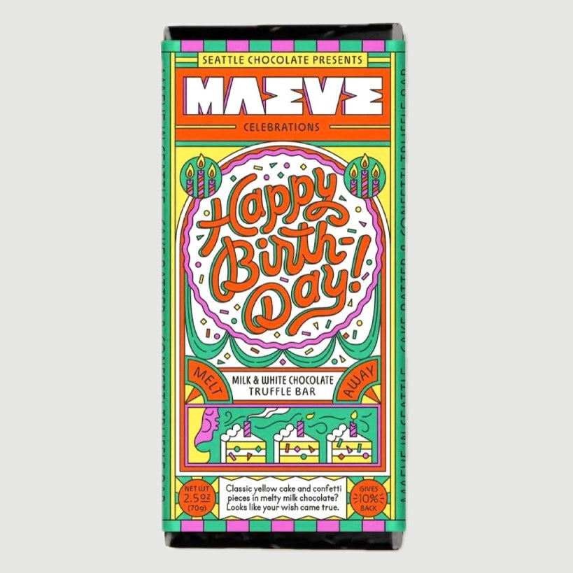 MAEVE HAPPY BIRTHDAYN CHOCOLATE TRUFFLE BAR