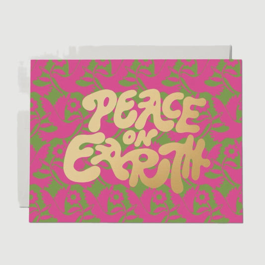 PEACE ON EARTH GREETING CARD (RED CAP CARDS)
