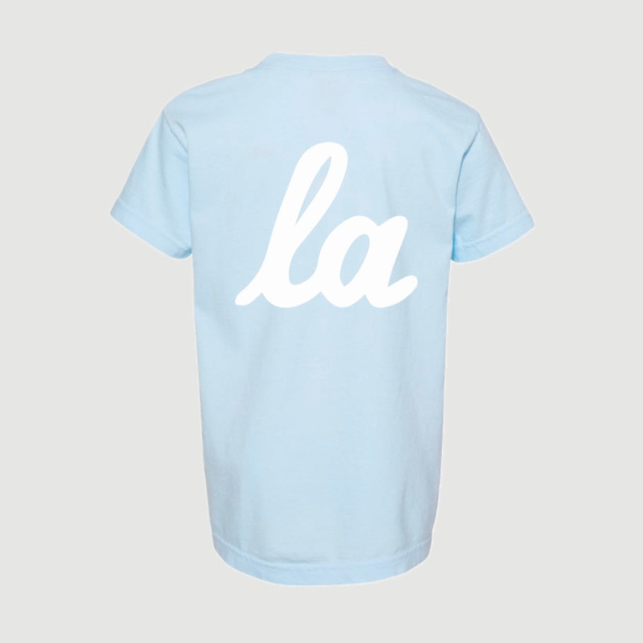 SCRIPT LA KIDS T-SHIRT (LIGHT BLUE)