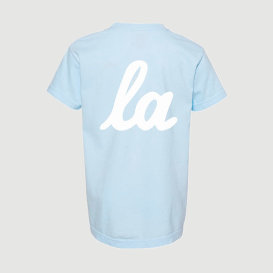 SCRIPT LA KIDS T-SHIRT (LIGHT BLUE)