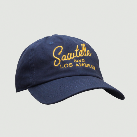 ONLY THE LONELY SAWTELLE DAD'S CAP (NAVY/GOLD) 1