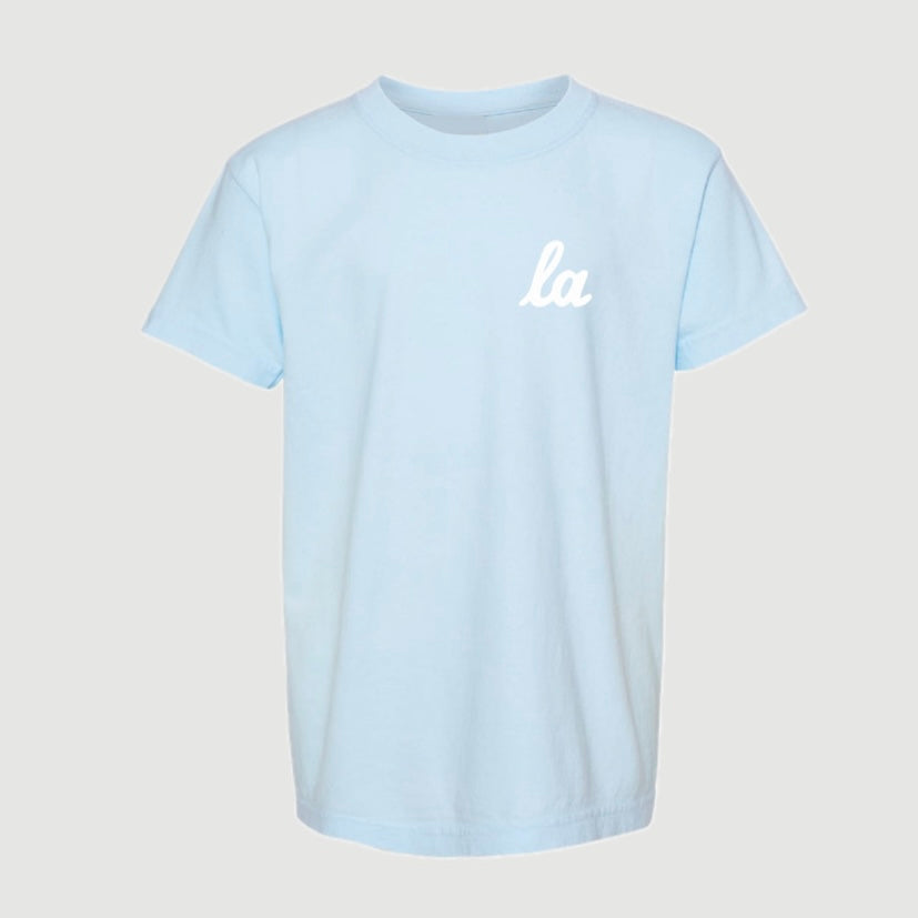 SCRIPT LA KIDS T-SHIRT (LIGHT BLUE)