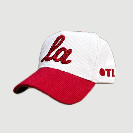 CORDUROY ONLY THE LONELY SCRIPT LA PRO HAT (RED/WHITE/RED)