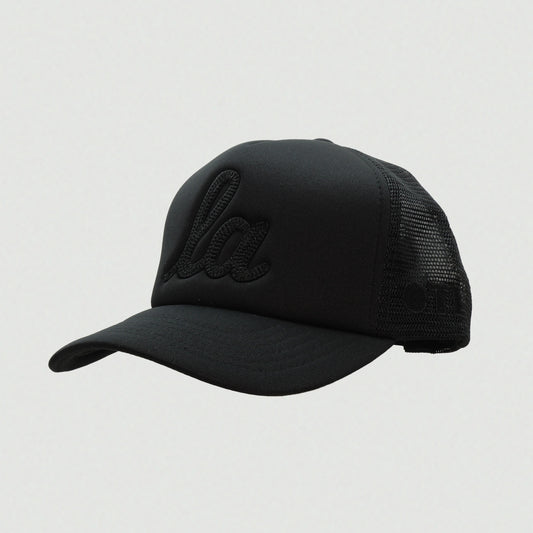 ONLY THE LONELY SCRIPT LA CHAINSTITCH FOAM TRUCKER (BLACK/BLACK)