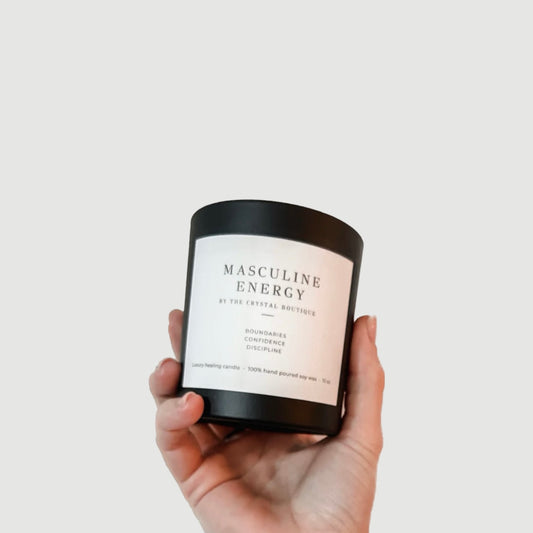 THE CRYSTAL BOUTIQUE MASCULINE ENERGY CANDLE