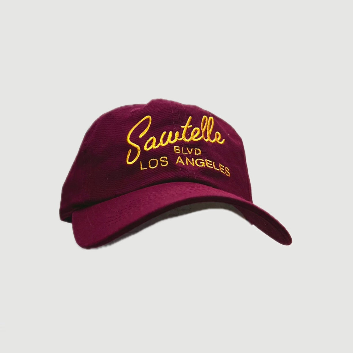 ONLY THE LONELY SAWTELLE DAD'S CAP (BURGUNDY/GOLD)