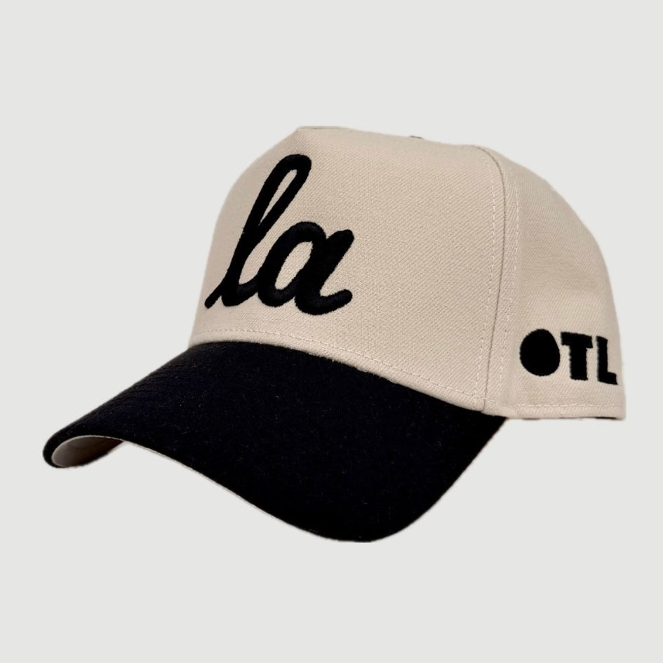 ONLY THE LONELY SCRIPT LA PRO HAT (BLACK/IVORY/BLACK)