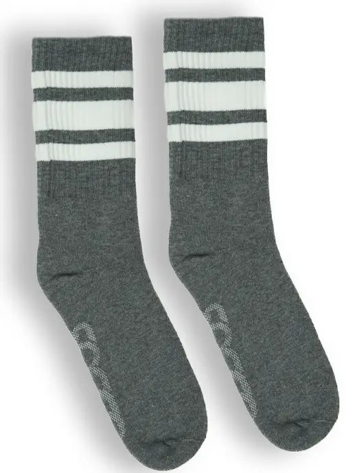 SOCCO GREY SOCK (WHITE STRIPE)