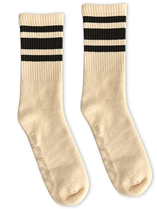 SOCCO NATURAL SOCK (BLACK STRIPE)